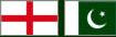 England and Pakistan National Flags